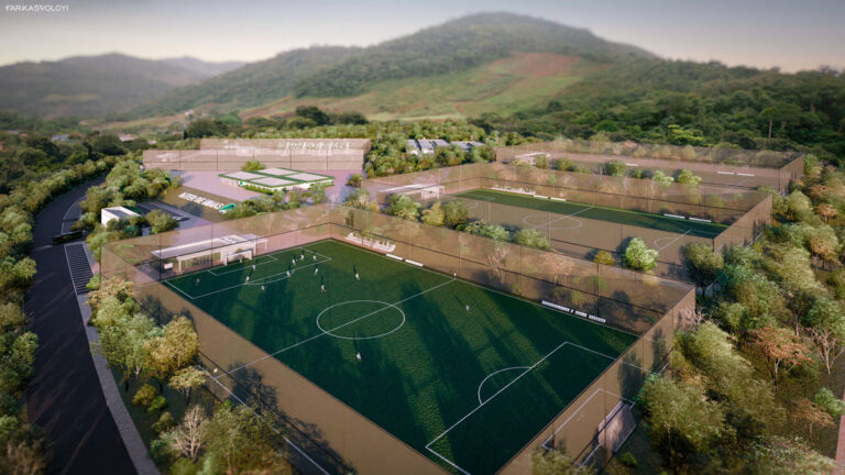 Render do projeto do CT Inter de Minas