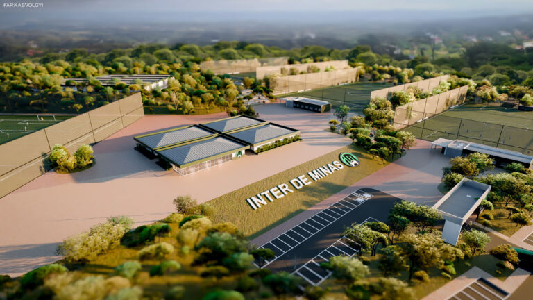 Render do projeto do CT Inter de Minas